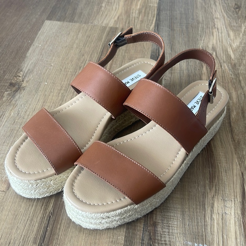Steve Madden Espadrille Sandal Cognac Size 9.5